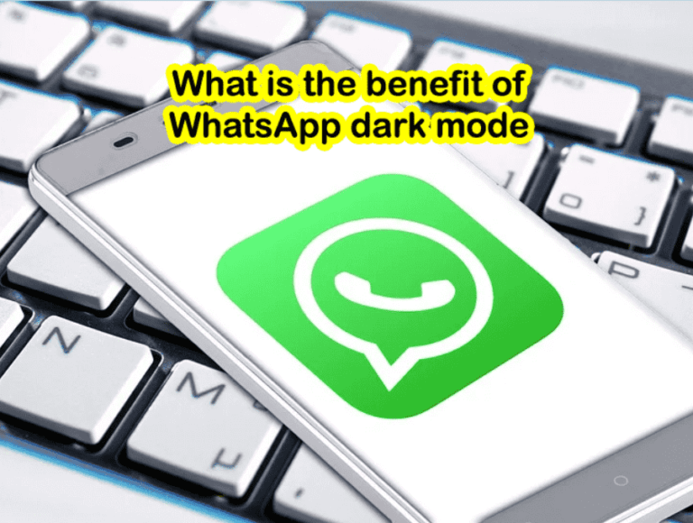 What is the benefit of WhatsApp dark mode?