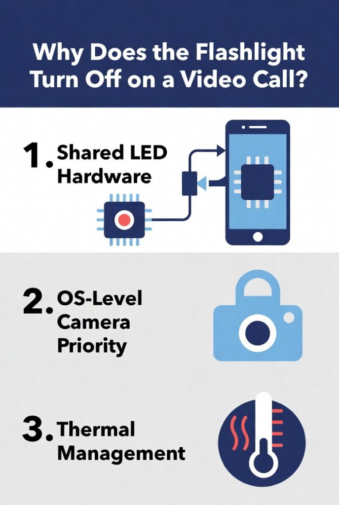Flashlight Turn Off on a Video Call