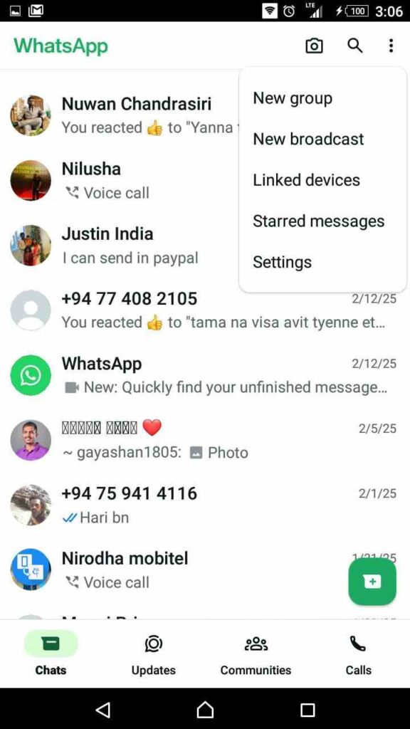 three-dot menu settings menu